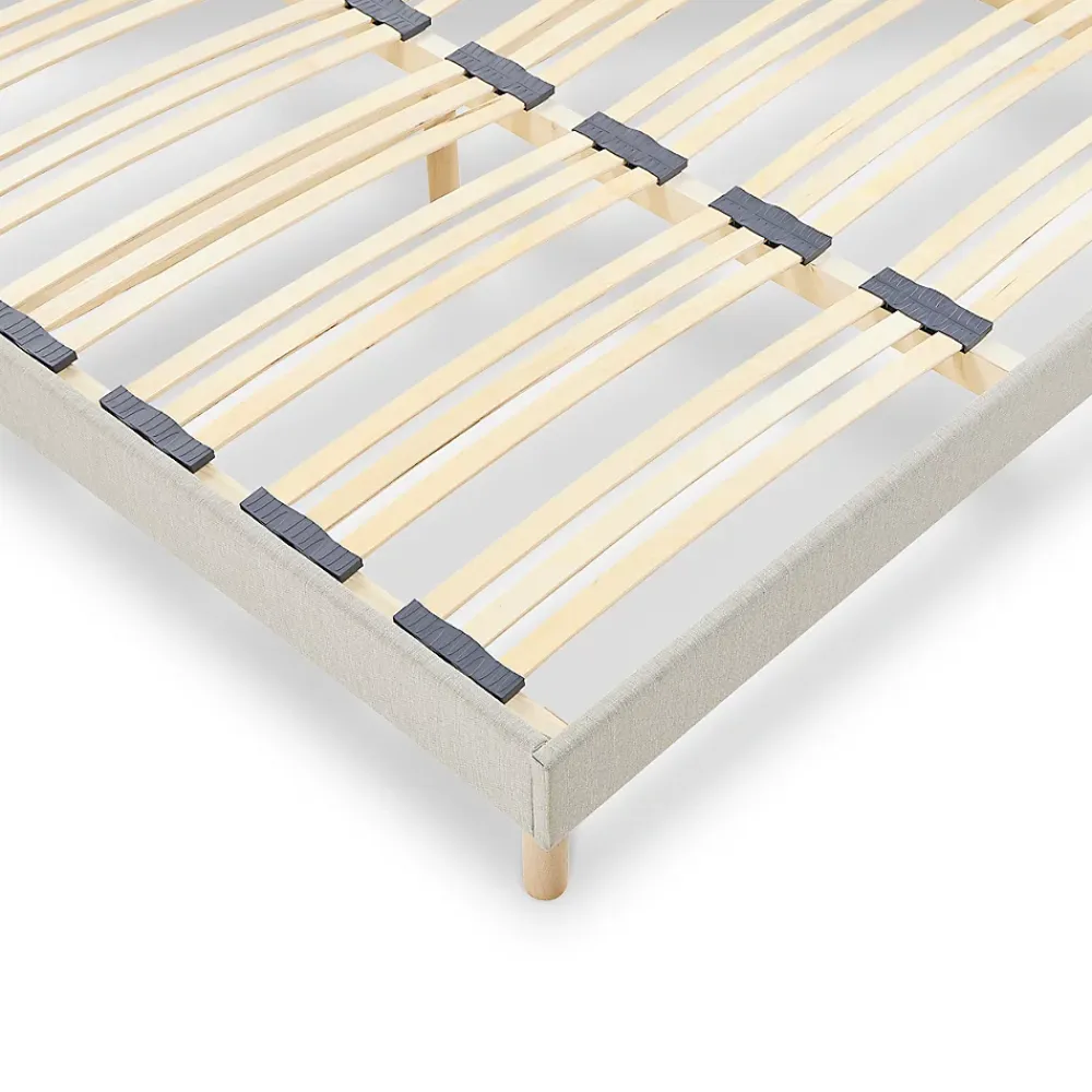 Nuit De Coton Sommier à lattes en bois Lino 160x200 cm Coloris Beige Livré en kit* Sommier