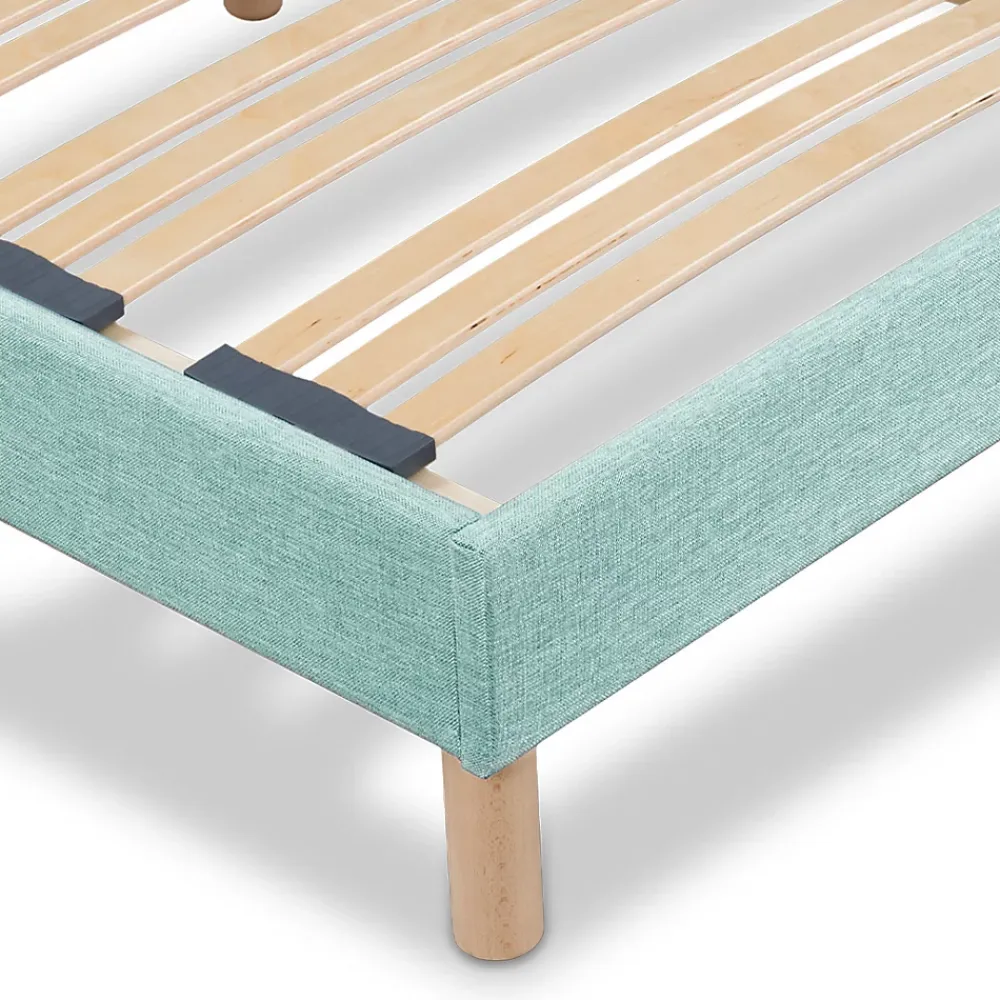 Bellecour Sommier à lattes en bois Lumière 160x200 cm Coloris Vert pastel Livré en kit* Sommier