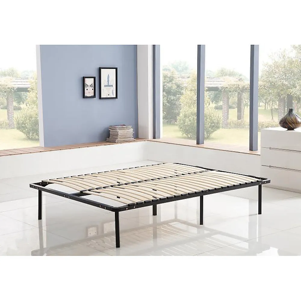 Kosmi Sommier à Lattes en kit 140x190 cm sur Pieds pour lit 2 Places* Sommier