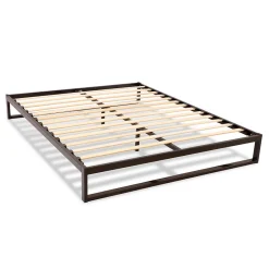 Sommier à lattes en métal Pandore 140x190 cm Coloris Noir Livré en kit>Olympe Literie Online