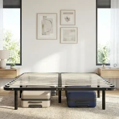 Sommier à lattes en métal Somkit 160x200 cm Coloris Noir Livré en kit>Olympe Literie Discount