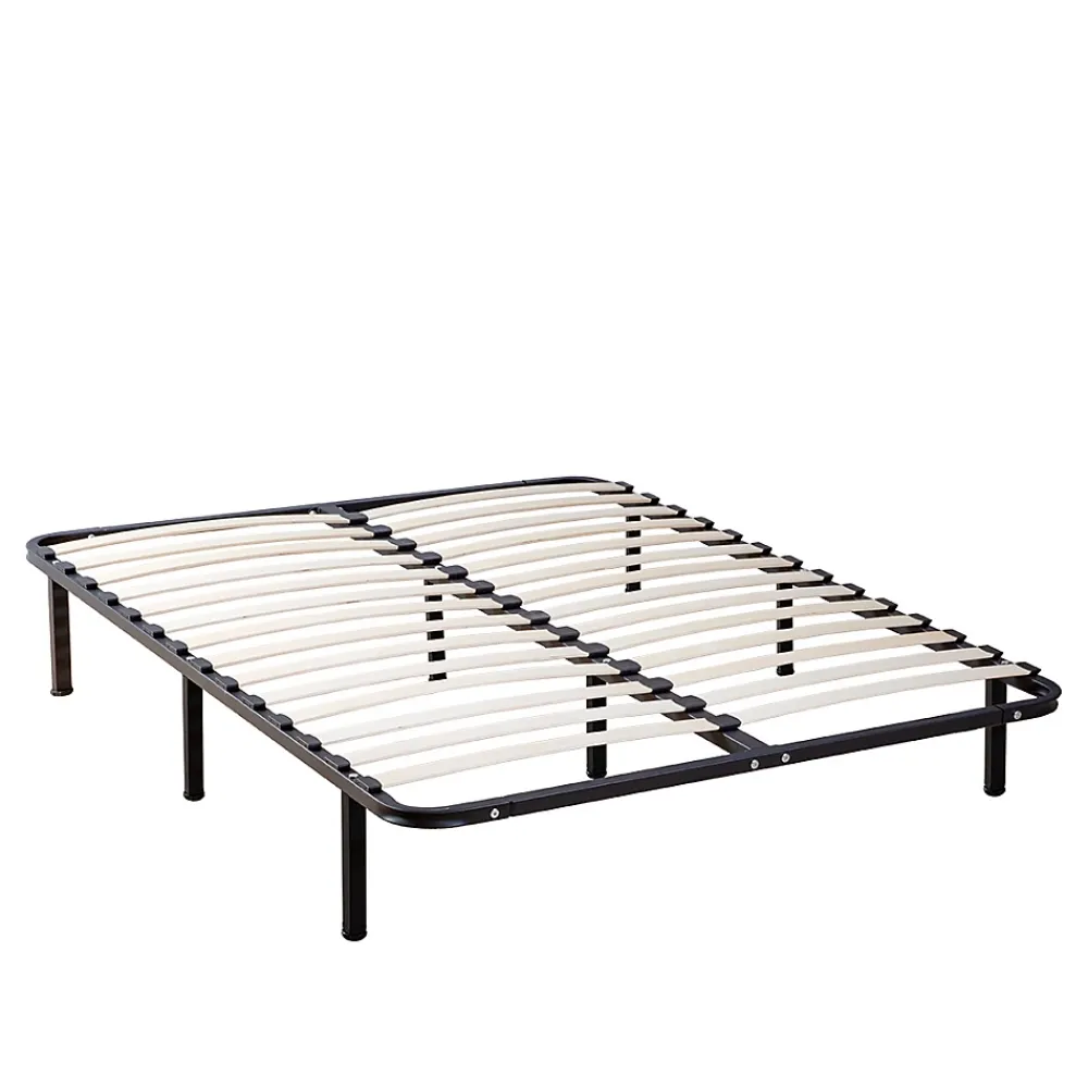 Olympe Literie Sommier à lattes en métal Somkit 90x200 cm Coloris Noir Livré en kit* Sommier