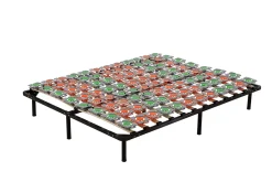 Monmobilierdesign Sommier à Lattes Ergonomique Avec Plots De Soutien 140x200 Cm Avec Pieds* Sommier
