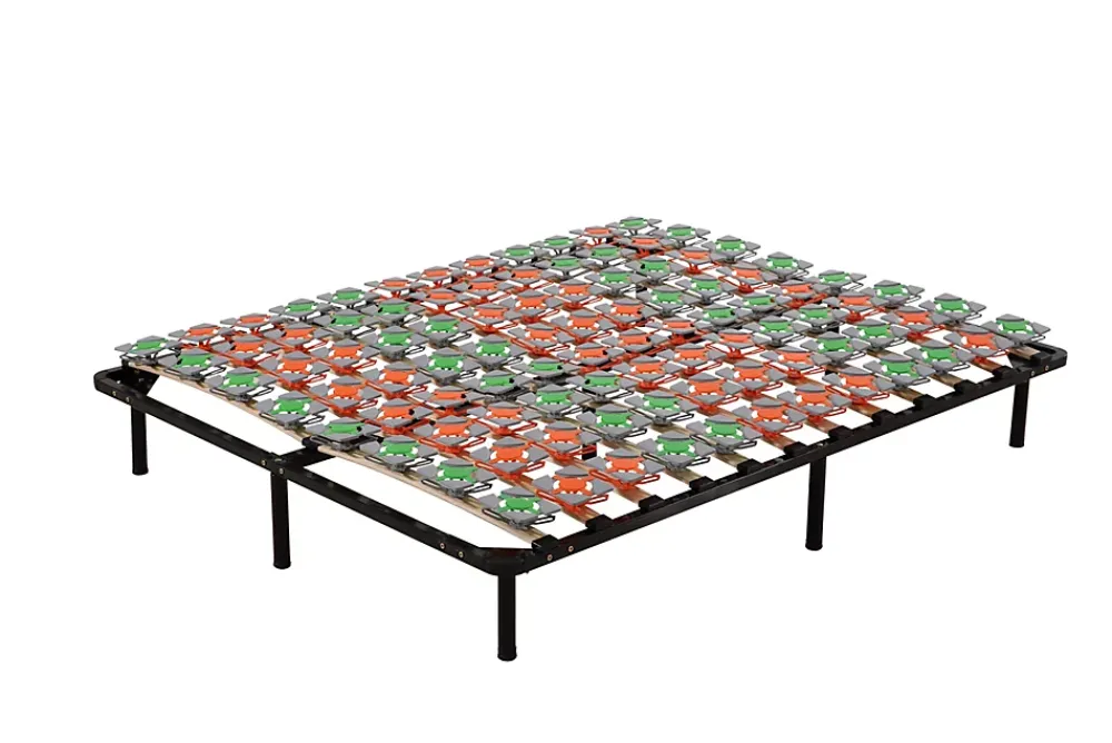Monmobilierdesign Sommier à Lattes Ergonomique Avec Plots De Soutien 140x200 Cm Avec Pieds* Sommier