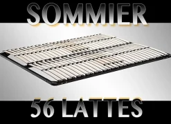 Paolo Collaner Sommier à lattes multiplis résistant fermeté réglable 140X200 cm* Sommier