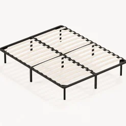 Sommier à Lattes sur Pieds,7 Pieds Inclus, Lit 2x14 Latte,160x200 CM>Teeno Best