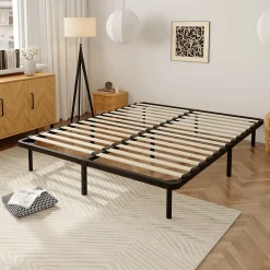 Teeno Sommier à Lattes sur Pieds,7 Pieds Inclus ,Lit 2x13 Lattes,140x190 CM* Sommier