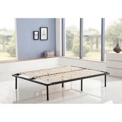 Kosmi Sommier à lattes 140x190 cm sur pieds pour lit 2 places* Sommier