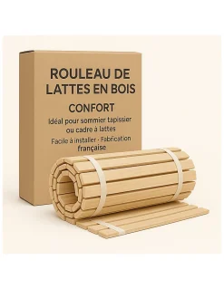 By Sommiflex. SOMMIER à LATTES 140x200 ou 140x190 SOMMIER à LATTES sur ROULEAU LATTES pour L* Sommier