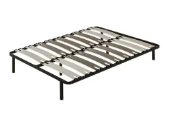Teeno Sommier à Lattes 160x200cm, 20 lattes bois, 6 Pieds Inclus* Sommier