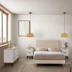 Sommier + tête de lit Niebla 150x190 cm Beige>Vs Venta-Stock Clearance