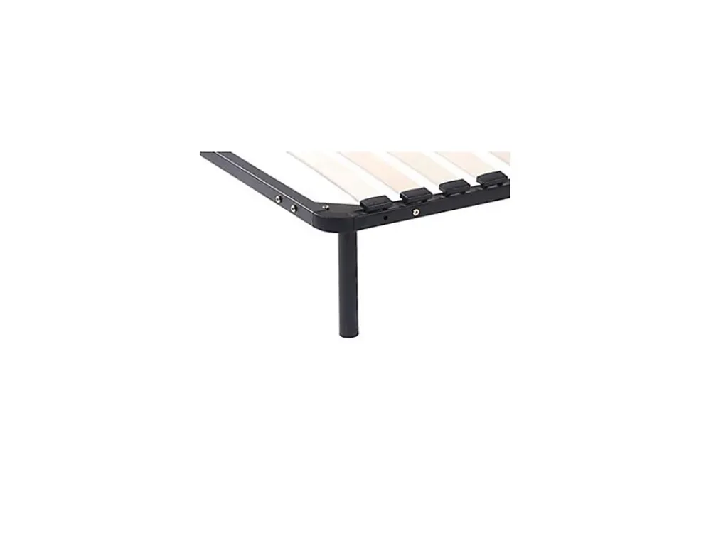 Vente-unique Sommier cadre à lattes 180 x 200 cm - 2x19 lattes - Avec pieds - Noir - KALISTA de YSMÉE* Sommier