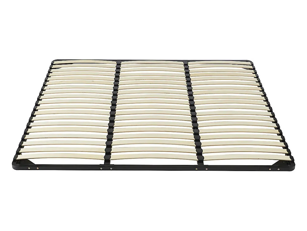 Sommier cadre à lattes 200 x 200 cm - 3x19 lattes - Sans pieds - Noir - KALISTA de YSMÉE>Vente-unique Online