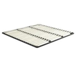Sommier cadre à lattes 200 x 200 cm - 3x19 lattes - Sans pieds - Noir - KALISTA de YSMÉE><noscript><img width=