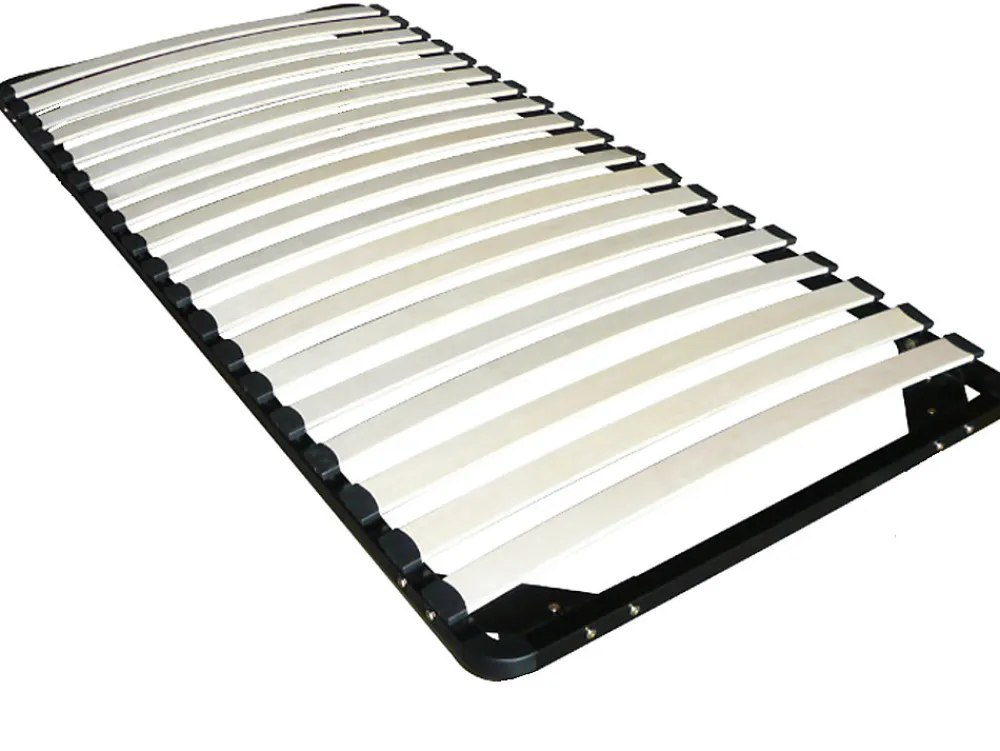Sommier cadre à lattes 90 x 200 cm -19 lattes - Sans pieds - Noir - KALISTA de YSMÉE>Vente-unique
