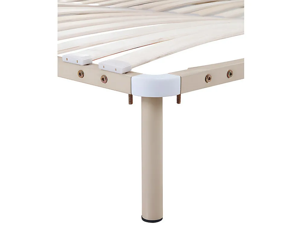 Sommier cadre à lattes 140 x 190 cm - 2x19 lattes avec pieds - Beige - KALISTA de YSMÉE>Vente-unique Best