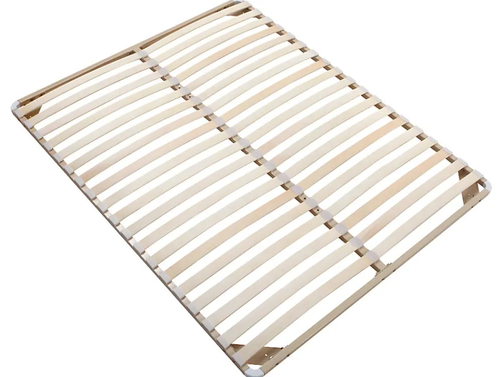 Vente-unique Sommier cadre à lattes 160 x 200 cm - 2x19 lattes - Sans pieds - Beige - KALISTA de YSMÉE* Sommier