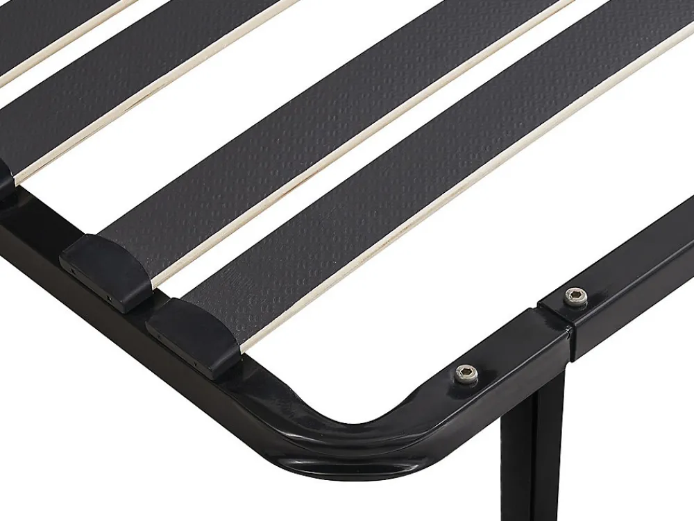 Sommier cadre à lattes 160 x 200 cm - 2 x 15 lattes - 3 zones soutien lombaire renforcé - Avec pied - Noir - CERRISI de YSMÉE>Vente-unique Hot