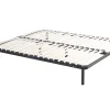 Vente-unique Sommier cadre à lattes 120 x 190 cm - 2x19 lattes - Avec pieds - Noir - KALISTA de YSMÉE* Sommier