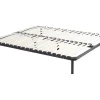 Sommier cadre à lattes 140 x 190 cm - 2x19 lattes - Avec pieds - Noir - KALISTA de YSMÉE>Vente-unique Discount
