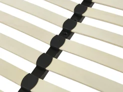 Sommier cadre à lattes 140 x 190 cm - 2x19 lattes - Avec pieds - Noir - KALISTA de YSMÉE><noscript><img width=