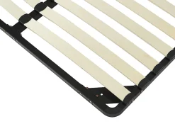 Vente-unique Sommier cadre à lattes 160 x 200 cm - 2x19 lattes - Avec pieds - Noir - KALISTA de YSMÉE* Sommier
