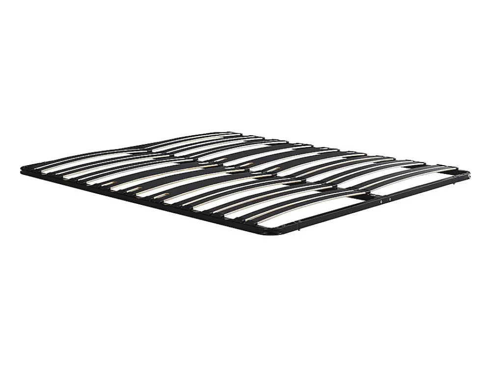 Sommier cadre à lattes 140 x 190 cm - 2 x 15 lattes - 3 zones soutien lombaire renforcé - Sans pied - Noir - CERRISI de YSMÉE>Vente-unique New