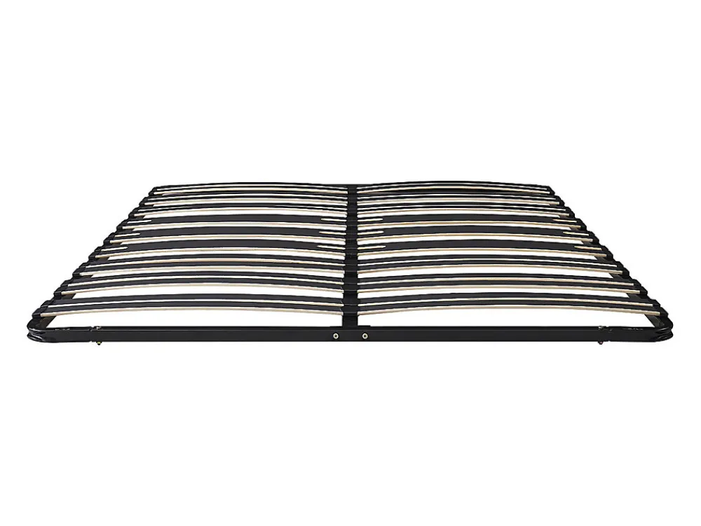 Sommier cadre à lattes 140 x 190 cm - 2 x 15 lattes - 3 zones soutien lombaire renforcé - Sans pied - Noir - CERRISI de YSMÉE>Vente-unique New