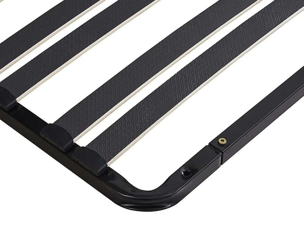Sommier cadre à lattes 140 x 190 cm - 2 x 15 lattes - 3 zones soutien lombaire renforcé - Sans pied - Noir - CERRISI de YSMÉE>Vente-unique New
