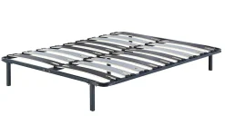 Sommier Cadre à lattes Metal 200x200 cm - 29 cm - Compatible avec Matelas Standard - 9 Larges Lattes de 12,5 cm - Metal Epaisseur>Literie Julien Hot