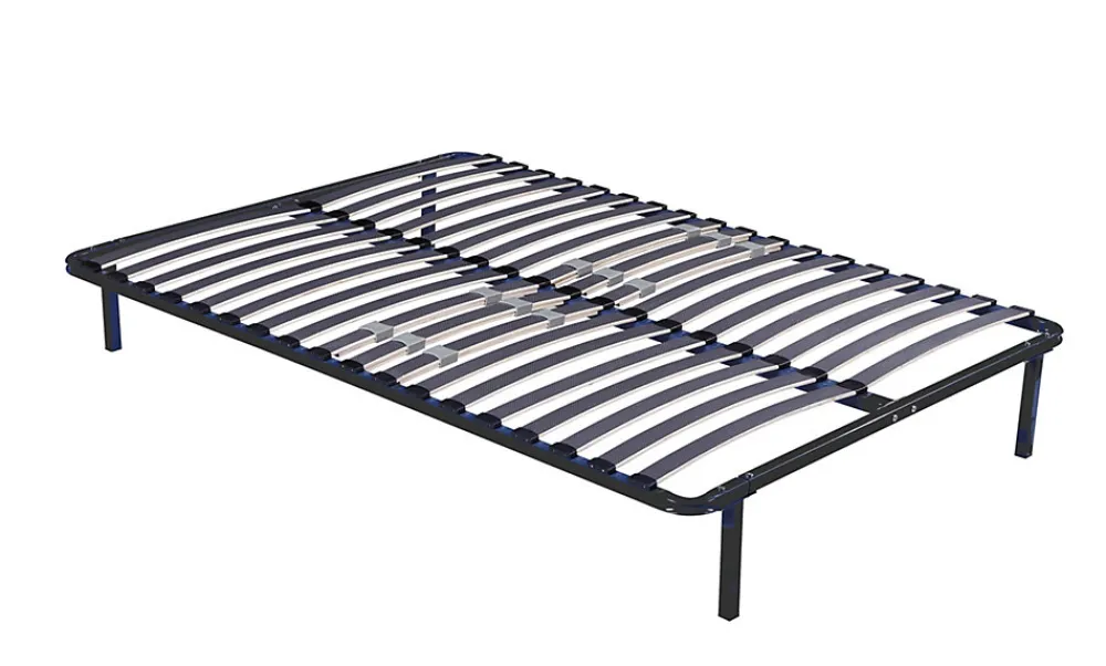 Sommier Cadre à lattes Renforcé 180x200 cm - Compatible avec tous matelas - Soutien réglable - 17 lattes en 9mm - Structure métal>Nuits D'Or Discount