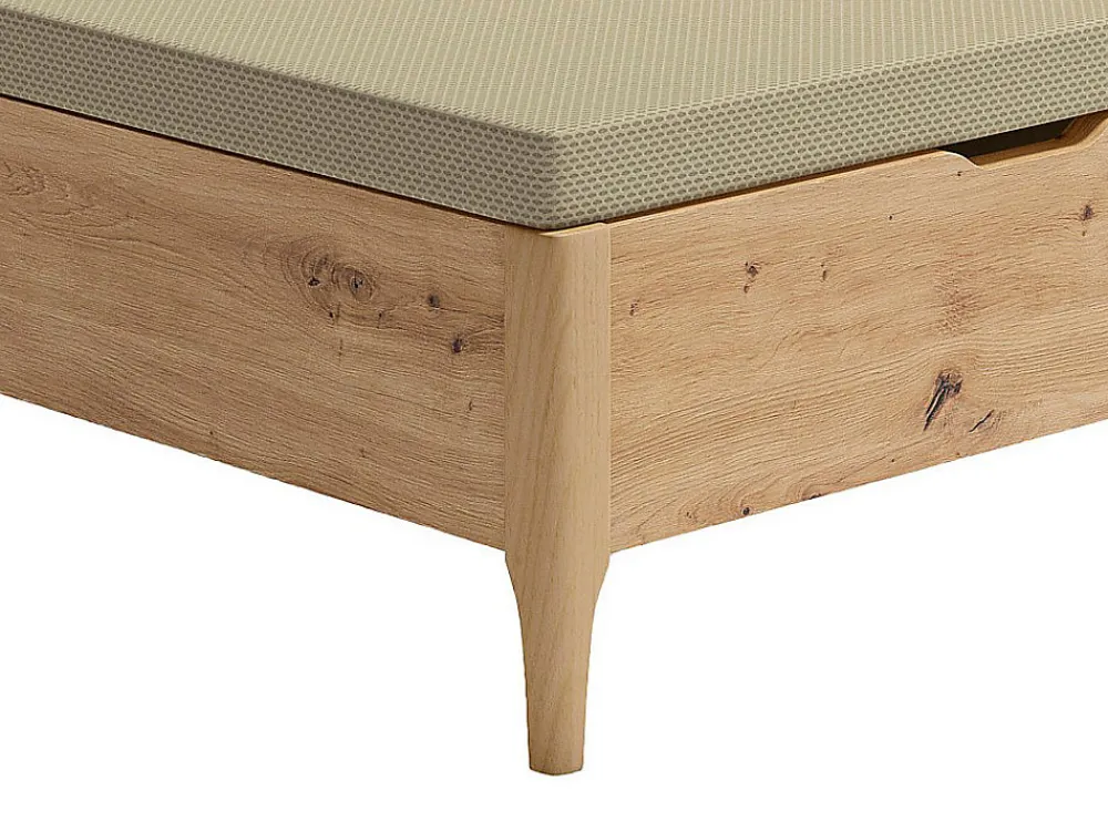 Vente-unique Sommier coffre 140 x 190 cm - Naturel clair - VEONA de YSMÉE* Sommier
