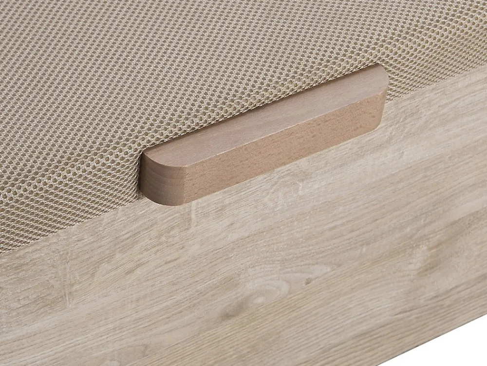 Vente-unique Sommier coffre 90 x 190 cm - Naturel clair - HESTIA de YSMÉE* Lit Coffre
