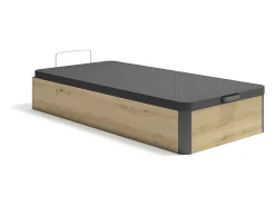 Sommier coffre 90 x 190 cm - Naturel clair et noir - NAMOSI de YSMÉE>Vente-unique