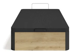 Sommier coffre 90 x 190 cm - Naturel clair et noir - NAMOSI de YSMÉE><noscript><img width=