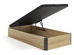 Sommier coffre 90 x 190 cm - Naturel clair et noir - NAMOSI de YSMÉE><noscript><img width=