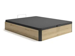 Sommier coffre 140 x 190 cm - Naturel clair et noir - NAMOSI de YSMÉE>Vente-unique Clearance