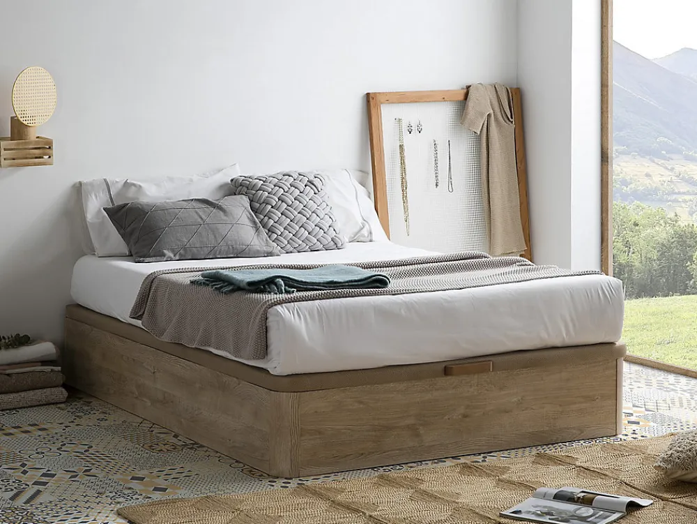 Sommier coffre 140 x 190 cm - Naturel clair - HESTIA de YSMÉE>Vente-unique New