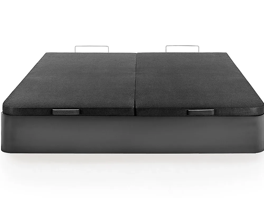 Vente-unique Sommier coffre 180 x 200 cm - Noir mat - HESTIA de YSMÉE* Sommier