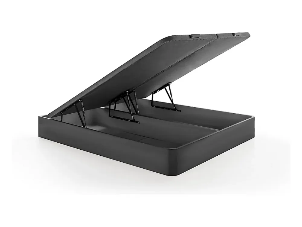 Vente-unique Sommier coffre 180 x 200 cm - Noir mat - HESTIA de YSMÉE* Sommier