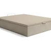 Sommier coffre 160 x 200 cm - Tissu beige - CENOVAS de YSMÉE>Vente-unique Discount