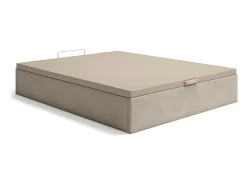 Sommier coffre 160 x 200 cm - Tissu beige - CENOVAS de YSMÉE><noscript><img width=