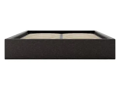 Vente-unique Sommier coffre 140 x 190 cm en tissu - Gris anthracite - PONTOS de YSMÉE* Lit Coffre