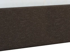 Vente-unique Sommier coffre 140 x 190 cm en tissu - Gris anthracite - PONTOS de YSMÉE* Lit Coffre