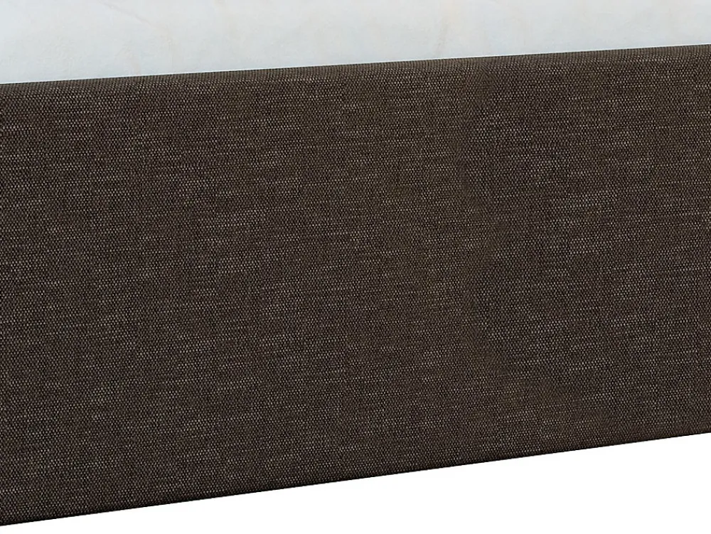 Vente-unique Sommier coffre 140 x 190 cm en tissu - Gris anthracite - PONTOS de YSMÉE* Lit Coffre