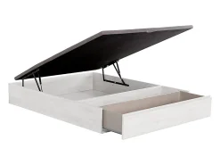 Sommier coffre avec tiroir 140 x 190 cm - Blanc - HESTIA de YSMÉE><noscript><img width=