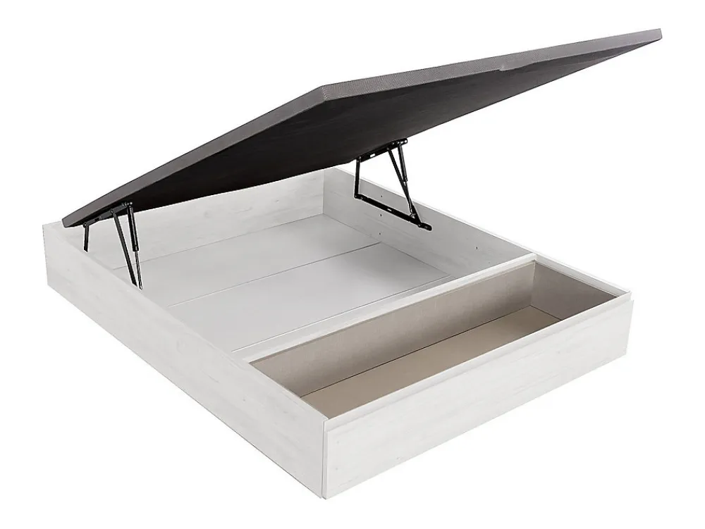 Sommier coffre avec tiroir 140 x 190 cm - Blanc - HESTIA de YSMÉE>Vente-unique Online