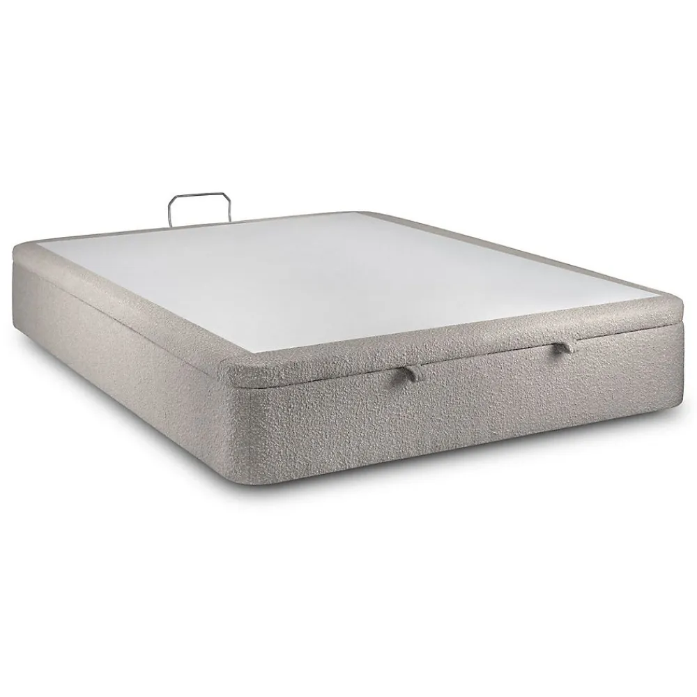 Sommeil De Plomb Sommier Coffre Bouclette Gris 160x200 H39cm* Sommier