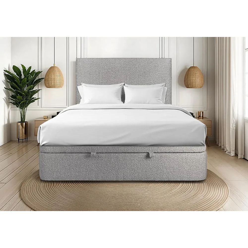 Sommeil De Plomb Sommier Coffre Bouclette Gris 160x200 H39cm* Sommier