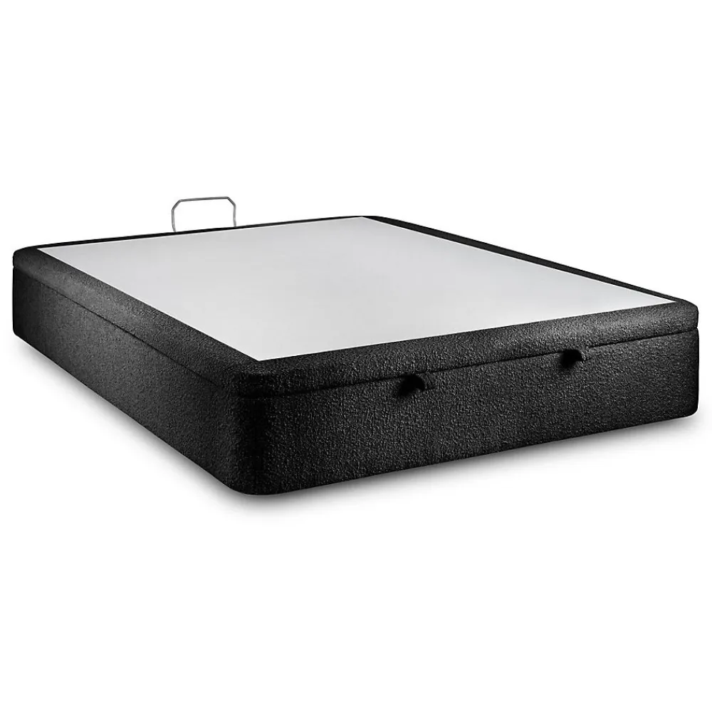 Sommier Coffre Bouclette Noir 180x200 H39cm>Sommeil De Plomb New